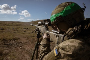 Ukrainian Sniper Downed Russian Drone in Kharkiv With Precision Rifle Shot, Video