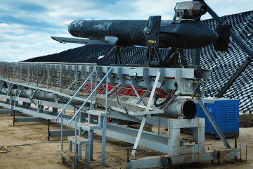 Launch sequence of a Geran-5 drone shown in a video presentation on 9 May 2026. Launch sequence of a Geran-5 drone shown in a video presentation on 9 May 2026.