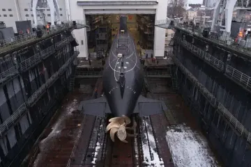 B-587 Velikiye Luki during its launch in 2022. (Photo: open source) B-587 Velikiye Luki during its launch in 2022. (Photo: open source)