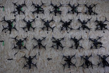 The Third Assault Brigade conducts classes as students learn to assemble and fly drones at a workshop on September 3, 2025, in the Kyiv region, Ukraine. (Source: Getty Images)