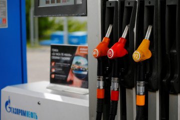 A view of the petrol station of Gazprom in Moscow, Russia, on June 6, 2017. Illustrative photo.