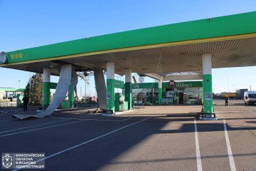A damaged WOG gas station in Mykolaiv after a Russian Iskander-M missile strike. (Source: Mykolaiv Regional Military Administration) A damaged WOG gas station in Mykolaiv after a Russian Iskander-M missile strike. (Source: Mykolaiv Regional Military Administration)