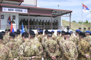 Serbian and NATO troops at the opening of “Serbia Exercise 2026” on May 12. (Source: Serbia Ministry of Defence)