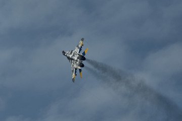 A Ukrainian Air Force MiG-29 fighter jet during a combat mission in eastern Ukraine, August 1, 2023. (Source: Libkos/Getty Images)