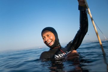 Ukrainian freediver Nataliia Zharkova. (Source: @nat_freediver/Instagram)