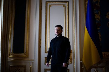 Ukraine’s President Volodymyr Zelenskyy poses during a photo session on the sidelines of an interview in Kyiv on February 20, 2026. (Source: Getty Images) Ukraine’s President Volodymyr Zelenskyy poses during a photo session on the sidelines of an interview in Kyiv on February 20, 2026. (Source: Getty Images)
