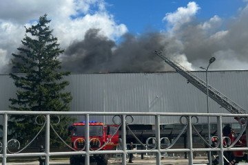 Fire at a tobacco factory in Pryluky, Chernihiv region, following a Russian attack on September 7, 2026. (Source: Suspilne Chernihiv) Fire at a tobacco factory in Pryluky, Chernihiv region, following a Russian attack on September 7, 2026. (Source: Suspilne Chernihiv)