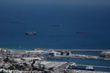 A general view shows the port of the northern Israeli city of Haifa on August 9, 2024. (Source: Getty Images) A general view shows the port of the northern Israeli city of Haifa on August 9, 2024. (Source: Getty Images)
