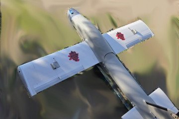 Russian AI-guided Molniya drone without radio antennas. Russian AI-guided Molniya drone without radio antennas.
