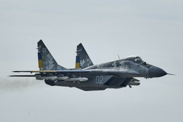 A Ukrainian Air Force MiG-29 performs a combat mission over eastern Ukraine on August 1, 2023. Illustrative photo. (Source: Getty Images)