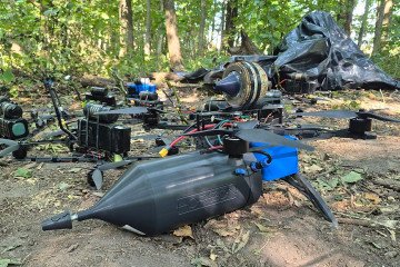 Drones prepared for launch lie on the ground in a forest at Ukrainian military positions of the Attack Drone Battalion “Hornets of Dovbush” on August 23, 2026 in Sumy region, Ukraine. (Source: Getty Images) Drones prepared for launch lie on the ground in a forest at Ukrainian military positions of the Attack Drone Battalion “Hornets of Dovbush” on August 23, 2026 in Sumy region, Ukraine. (Source: Getty Images)