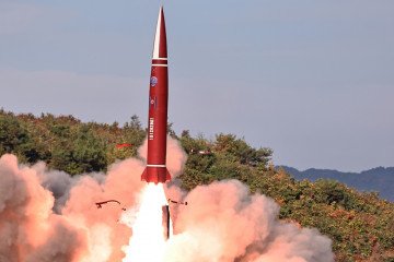 KN-30 ballistic missile launch.