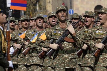 Armenian soldiers. (Source: Getty Images)