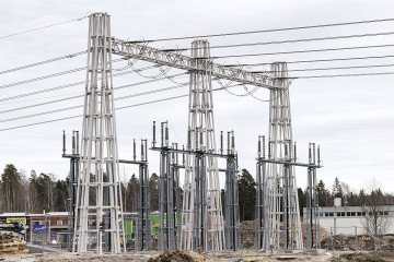 The construction of the Fingrid substation construction site for a Microsoft data center and a Fortum Oyj heat recovery facility, in Espoo, Finland, on March 7, 2025. (Source: Getty Images) The construction of the Fingrid substation construction site for a Microsoft data center and a Fortum Oyj heat recovery facility, in Espoo, Finland, on March 7, 2025. (Source: Getty Images)