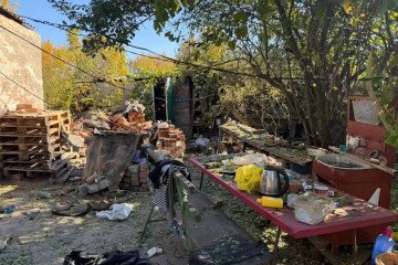 The aftermath of a Russian rocket strike on a residential property in Cherkaske, Donetsk region, on October 12, 2026. (Source: Vadym Filashkin/Facebook) The aftermath of a Russian rocket strike on a residential property in Cherkaske, Donetsk region, on October 12, 2026. (Source: Vadym Filashkin/Facebook)