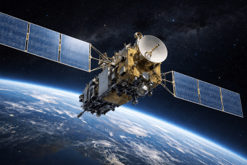 Russia’s Luch signals-intelligence satellite in geostationary orbit above Earth. Illustrative photo. (Photo: Open source)