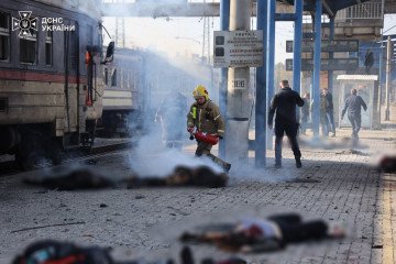 Aftermath of a Russian strike on a railway station in Dnipro, October 29, 2026. Aftermath of a Russian strike on a railway station in Dnipro, October 29, 2026.