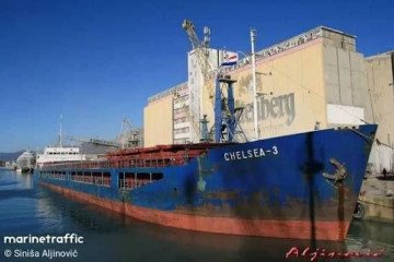 The commercial vessel Chelsea-3, one of the ships reported struck near Bulgaria’s Black Sea coast. (Source: Social media)