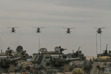 Polish Army W-3 Sokół helicopters during the Anakonda-23 multinational military exercise in Nowa Dęba, Poland, on May 6, 2023. Illustrative photo. (Source: Getty Images) Polish Army W-3 Sokół helicopters during the Anakonda-23 multinational military exercise in Nowa Dęba, Poland, on May 6, 2023. Illustrative photo. (Source: Getty Images)