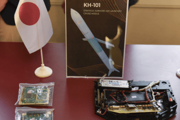 Parts of a Russian-made missile. (Source: Kyodo News)