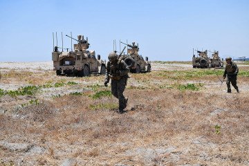 US marines prepare MADIS counter drone systems during the annual US-Philippines joint military exercise “Balikatan” at a naval training base in San Antonio town, Zambales province, north of Manila on April 27, 2025. (Source: Getty Images) US marines prepare MADIS counter drone systems during the annual US-Philippines joint military exercise “Balikatan” at a naval training base in San Antonio town, Zambales province, north of Manila on April 27, 2025. (Source: Getty Images)