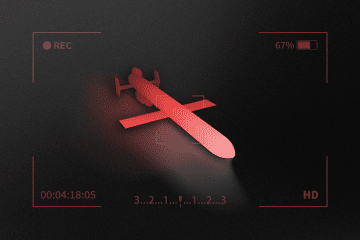A graphic image of Geran-5 UAV. (Source: UNITED24 Media/Oleksandr Manukians)