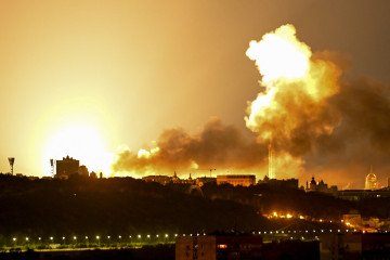 Explosion during drone and missile attacks in Kyiv on June 2, 2026. (Source: Getty Images) Explosion during drone and missile attacks in Kyiv on June 2, 2026. (Source: Getty Images)