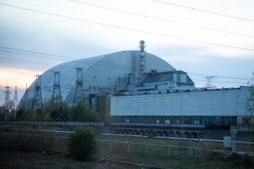 View of the Chornobyl Nuclear Power Plant. (Source: Getty Images)