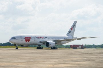 A Red Wings Boeing 777 at Mattala International Airport in Sri Lanka, December 29, 2022. According to Ukraine's Foreign Intelligence Service, only one of the airline's three Boeing 777 aircraft remains in regular scheduled service. (Source: Getty Images) A Red Wings Boeing 777 at Mattala International Airport in Sri Lanka, December 29, 2022. According to Ukraine's Foreign Intelligence Service, only one of the airline's three Boeing 777 aircraft remains in regular scheduled service. (Source: Getty Images)