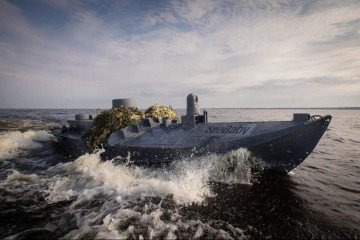 Ukrainian Sea Baby Drones Clash With Russian Helicopters, Patrol Boats and Aircraft in Kerch Bay, Exclusive Footage