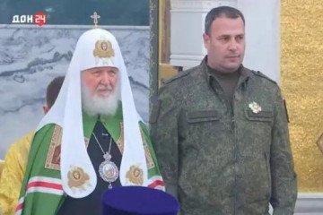Russian Milbloggers Accuse Top Drone Forces Commander "Yura Toilet" of Wartime Corruption Russia’s Patriarch Kirill awards Yury Vaganov with the Order of Blessed Prince Dimitry Donskoy in St. George the Victorious Church in Rostov-on-Don, October 19, 2025. (Source: Russian state media)