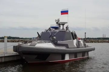 Ukraine Destroys Russian Unmanned Attack Boats Equipped With Starlink Before Coastal Strike Russian unmanned boat “Iskatel.” Illustrative photo. (Source: Militarnyi)