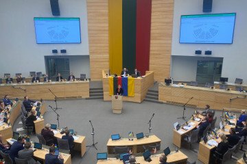 Bundestag President Julia Klöckner gives a speech to the Lithuanian parliament as part of her trip to the Baltic states. Illustrative image.