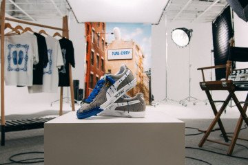 Customized PUMA Suede sneakers featuring blue paint-splatter details from the CHER’17 x PUMA collection. (Source: PUMA’s press office) Customized PUMA Suede sneakers featuring blue paint-splatter details from the CHER’17 x PUMA collection. (Source: PUMA’s press office)