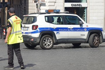A Rome Capital Police patrol vehicle is stationed near Piazza del Popolo in Rome, Italy, on June 27, 2026. (Source: Getty Images) A Rome Capital Police patrol vehicle is stationed near Piazza del Popolo in Rome, Italy, on June 27, 2026. (Source: Getty Images)
