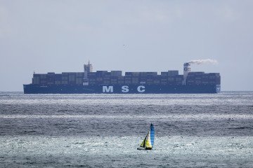 A container ship from the company MSC sails near the Port of Barcelona, Spain, on April 29, 2026. Illustrative photp. (Source: Getty Images)