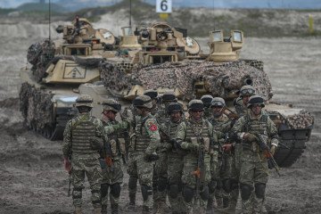 NATO troops take part in the Anakonda-23 military exercise at the Nowa Dęba training ground in Poland on May 6, 2023. Illustrative photo. (Source: Getty Images) NATO troops take part in the Anakonda-23 military exercise at the Nowa Dęba training ground in Poland on May 6, 2023. Illustrative photo. (Source: Getty Images)