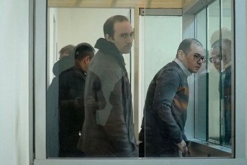 French national Martin Ryan (C) during a court hearing as part of his trial on spy charges in Baku on January 6, 2025. (Source: Getty Images) French national Martin Ryan (C) during a court hearing as part of his trial on spy charges in Baku on January 6, 2025. (Source: Getty Images)