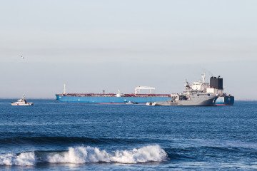 The oil tanker Grinch, suspected of belonging to Russia’s shadow fleet, is seen off the coast of Martigues near the port of Marseille-Fos on January 25, 2026, as it is monitored by the French Navy. (Photo: Getty Images)