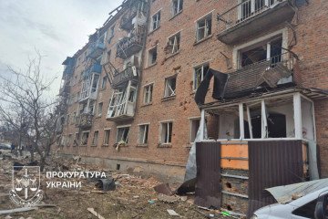 Russian forces deployed two guided aerial bombs in an attack on a dormitory in Ukraine’s Sumy region. (Source: Prosecutor's Office of Ukraine)
