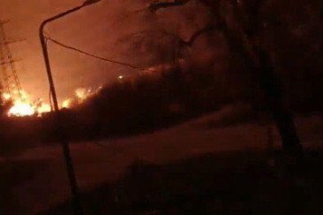 Aftermath of a drone strike on Starobesheve thermal power plant, Novi Svit, Russian-occupied part of the Donetsk region, November 12, 2025. (Source: Exilenova_plus)