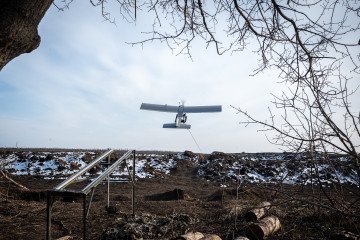 Drone operators from Ukraine’s 3rd Assault Brigade near the frontline in Borova, Kharkiv region, February 12, 2025. Illustrative photo. (Source: Getty Images)