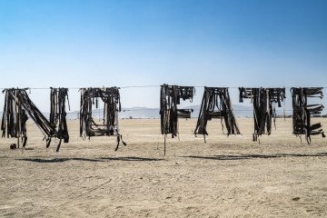 Ukrainian Artist Transforms Storm-Ravaged "Black Cloud" Into "No Fate" at Burning Man 2025