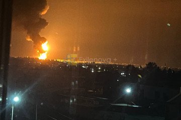 Fire erupting from a Russian oil depot in the city of Mikhailovsk in Russia’s Stavropol region, July 13, 2026. Fire erupting from a Russian oil depot in the city of Mikhailovsk in Russia’s Stavropol region, July 13, 2026.