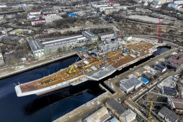 Russia Puts Its Only Aircraft Carrier Admiral Kuznetsov Up for Sale—Smoke, Leaks, and Delays Included