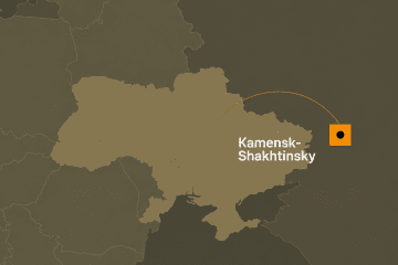 Map showing the location of Kamensk-Shakhtinsky in Russia’s Rostov region. (Source: Ukraine’s General Staff)