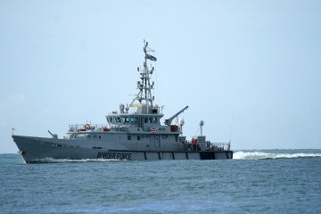 UK Border Force patrol cutter Seeker sails through the English Channel off the coast of Dover, England, September 6, 2020. (Photo: Getty Images)