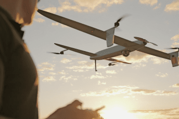 Ukraine’s MERCURY reconnaissance drone, developed by Aviation New Technologies (ANT), in flight. (Source: ANT via YouTube)