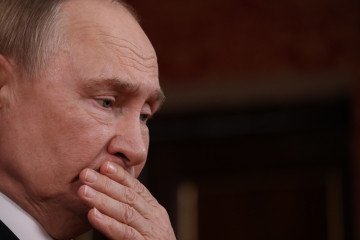 Russian leader Vladimir Putin speaks during his press conference on October 10, 2025, in Dushanbe, Tajikistan. Russian leader Vladimir Putin speaks during his press conference on October 10, 2025, in Dushanbe, Tajikistan.