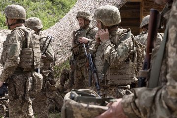 Soldiers of Ukraine’s 159th Separate Mechanized Brigade. (Source: Getty Images)